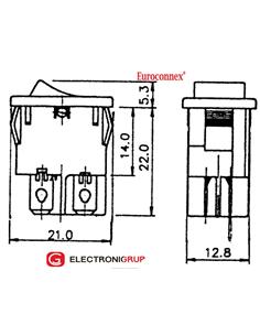 EUROCONNEX Interruptor On/Off 125V 10A 3974