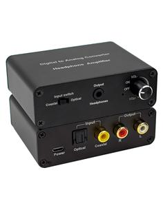 EUROCONNEX Convertidor Audio Digital Analogico Con Regulador Volumen 0337