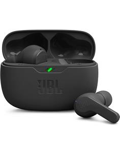 JBL Auricular Bluetooth WAVE BEAM Negro Con Estuche de Carga ,Control Por Voz,Resistente al Agua 32H