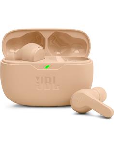 JBL Auricular Bluetooth WAVE BEAM Beig Con Estuche de Carga ,Control Por Voz,Resistente al Agua 32H