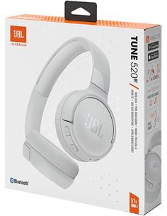 JBL Auriculares Estereo Casco TUNE 520 BT Bluetooth Blanco Con Manos Libres Control por Voz 57H