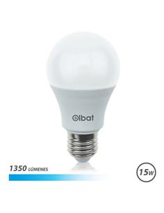 ELBAT Bombilla Led 15W A60, 1350 Lumenes, Luz Fria, E27
