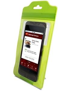 KSIX Funda Movil Universal 6" Verde Resistente al Agua, con Sujecion Magnetica Para Nevera