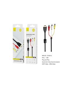 ONE PLUS Cable Hdmi a 3 RCA/M NB1321 1.5Mtrs
