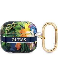 GUESS Funda Airpods 3 Flores Azul