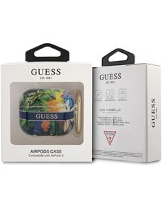 GUESS Funda Airpods 3 Flores Azul