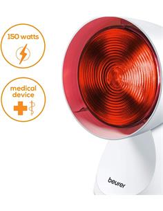 BEURER Lampara de Infrarrojos IL 21 150W Incluye Gafas de Proteccion