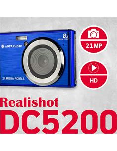 AGFAPHOTO Camara Foto Digital DC5200 Azul 21Mp,Zoom 8X,HD 1280x720