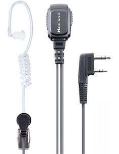 MIDLAND Micro Auricular MA 31-LK PRO 2 Pines Cable Rizado Transparente Compatible Con KENWOOD