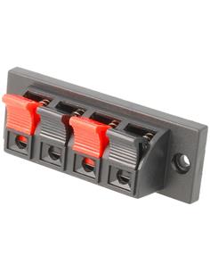 NIMO Regleta De Altavoz 4 Clip Rojo/Negro CON751