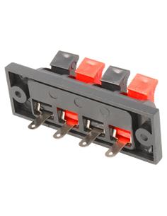 NIMO Regleta De Altavoz 4 Clip Rojo/Negro CON751