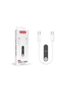 ACCETEL Cable Datos Tipo C M/M 60w 30Cms CU317 Blanco