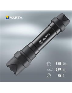 VARTA Linterna Indestructible F30 PRO 650 Lumenes, 279Mtrs, Resistente a Golpes, IP 67 A Pilas