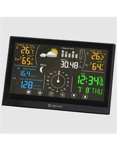 DENVER Estacion Meteorologica WS-650 Pantalla 8" Velocidad del Viento Y Sensor Lluvia,Humedad