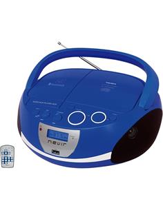 NEVIR Reproductor Radio, Cd,Mp3 NVR-480UB BT,USB con Mando Azul