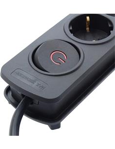 TM ELECTRON Regleta 4 Enchufes Con Interruptor 3680W Negro