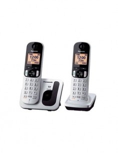 PANASONIC Telefono Inalambrico Duo KX-TGC212SPW LCD 1.6" Gris y Negro