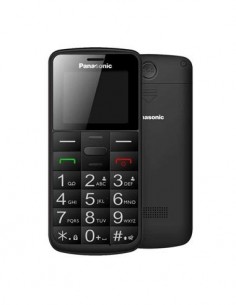 PANASONIC Telefono Movil KX-TU110EXB Negro Dual Sim, Teclas Grandes, Boton SOS, Bluetooth, Micro Sd