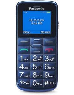 PANASONIC Telefono Movil KX-TU110EXC Azul Dual Sim, Teclas Grandes, Boton SOS, Bluetooth, Micro Sd