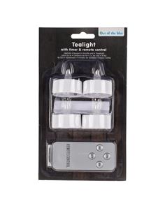 OUT OF THE BLUE Pack 4 Velas Led Con Mando 100867