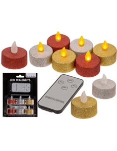 OUT OF THE BLUE Pack 6 Velas Led Purpurina Con Mando 100916