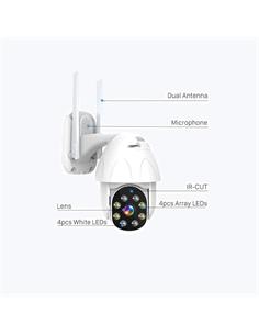 DENVERCamara IP Vigilancia Exterior Wifi IOC-221 Full HD,Sensor Movimiento,Microfono Y Altavoz