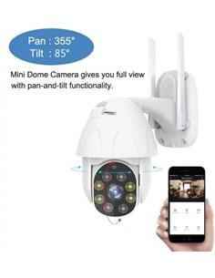 DENVERCamara IP Vigilancia Exterior Wifi IOC-221 Full HD,Sensor Movimiento,Microfono Y Altavoz