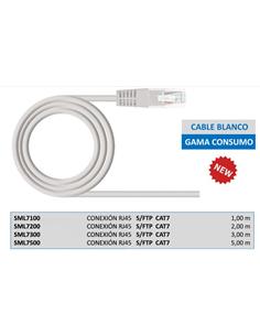 SURMEDIA Cable Red RJ45 S/FTP Cat7 3Mtrs Blanco