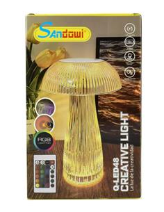 SANDOWL Lampara Con Diseño Tactil Q-LED48 Recargable Con Mando