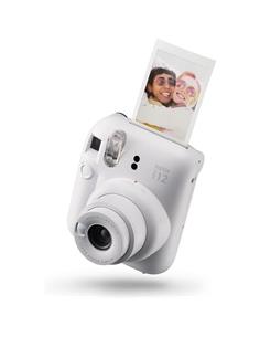 FUJIFILM Camara de Fotos Intant INSTAX MINI 12 Blanca + 1 Pack de 10 Fotos+ 3 Portafoto Best Memori