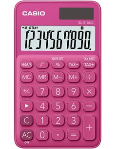 CASIO Calculadora Solar Pequeño SL-310UC Rojo 10 Digitos Con Pilas