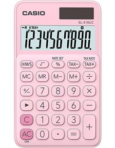 CASIO Calculadora Solar Pequeño SL-310UC Rosa 10 Digitos Con Pilas