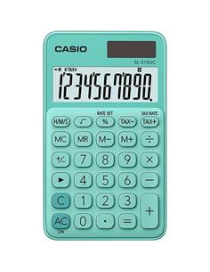 CASIO Calculadora Solar Pequeño SL-310UC Verde 10 Digitos Con Pilas
