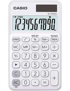 CASIO Calculadora Solar Pequeño SL-310UC Blanco 10 Digitos Con Pilas