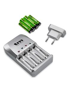 TM ELECTRON Cargador De Bateria AA/AAA Con Pilas TMBCR010