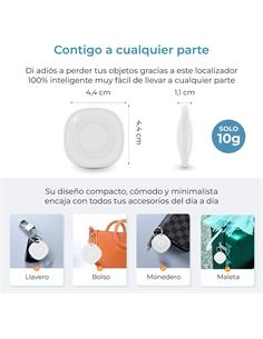 KSIX Localizador MYTAG GPS Compatible Con Apple FindMY y Siri Blanco BXKTAG00