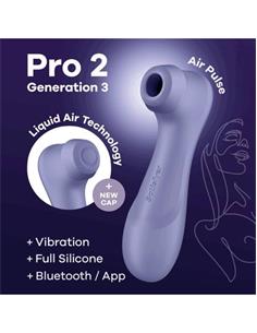 SATISFYER Pro 2 Gen3  Lila Air Pulse Impermeable IPX7,Modo Silencio,11 Programas,Recargable