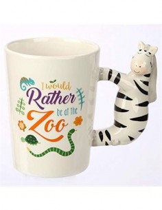 PUCKATOR Taza Ceramica Diseño Asa En Forma Zebra