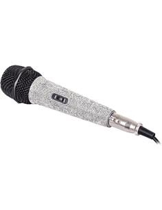 TREVI Microfono Dinamico EM 30 STAR Con Cable 5Mtrs Jack 6.3mm Con Mango de Diamante