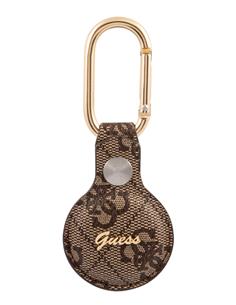 GUESS Funda Llavero Mosqueton Para AIRTAG Marron  Script