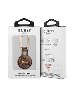 GUESS Funda Llavero Mosqueton Para AIRTAG Marron  Script