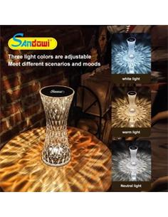 ANDOWL Lampara Led Tipo Jarron Diseño Cristal Q-TL151 Con Mando