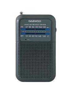 DAEWOO Radio Portatil Analogica AM/FM Gris DW1008