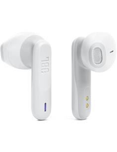 JBL Auricular Bluetooth WAVE FLEX Blanc Con Estuche de Carga ,Control Por Voz,Resistente al Agua 32H