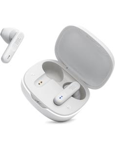 JBL Auricular Bluetooth WAVE FLEX Blanc Con Estuche de Carga ,Control Por Voz,Resistente al Agua 32H