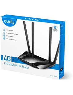 CUDY Router 4G LTE N300 LT400 Negro