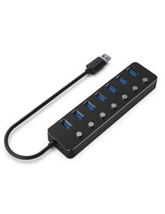 GEMBIRD Hub Usb 7 Puertos 3.1 Gen1 Con Interruptor y Alimentacion (Aparte) UHB-U3P7P-01
