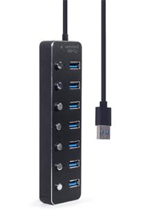 GEMBIRD Hub Usb 7 Puertos 3.1 Gen1 Con Interruptor y Alimentacion (Aparte) UHB-U3P7P-01
