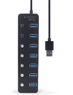 GEMBIRD Hub Usb 7 Puertos 3.1 Gen1 Con Interruptor y Alimentacion (Aparte) UHB-U3P7P-01