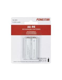 FONESTAR Pack 2 Pilas Recargable NI-MH AA-R6 2200 Mah